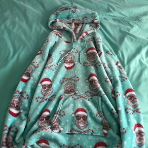 Santa Clause and Candy Canes Hoodie